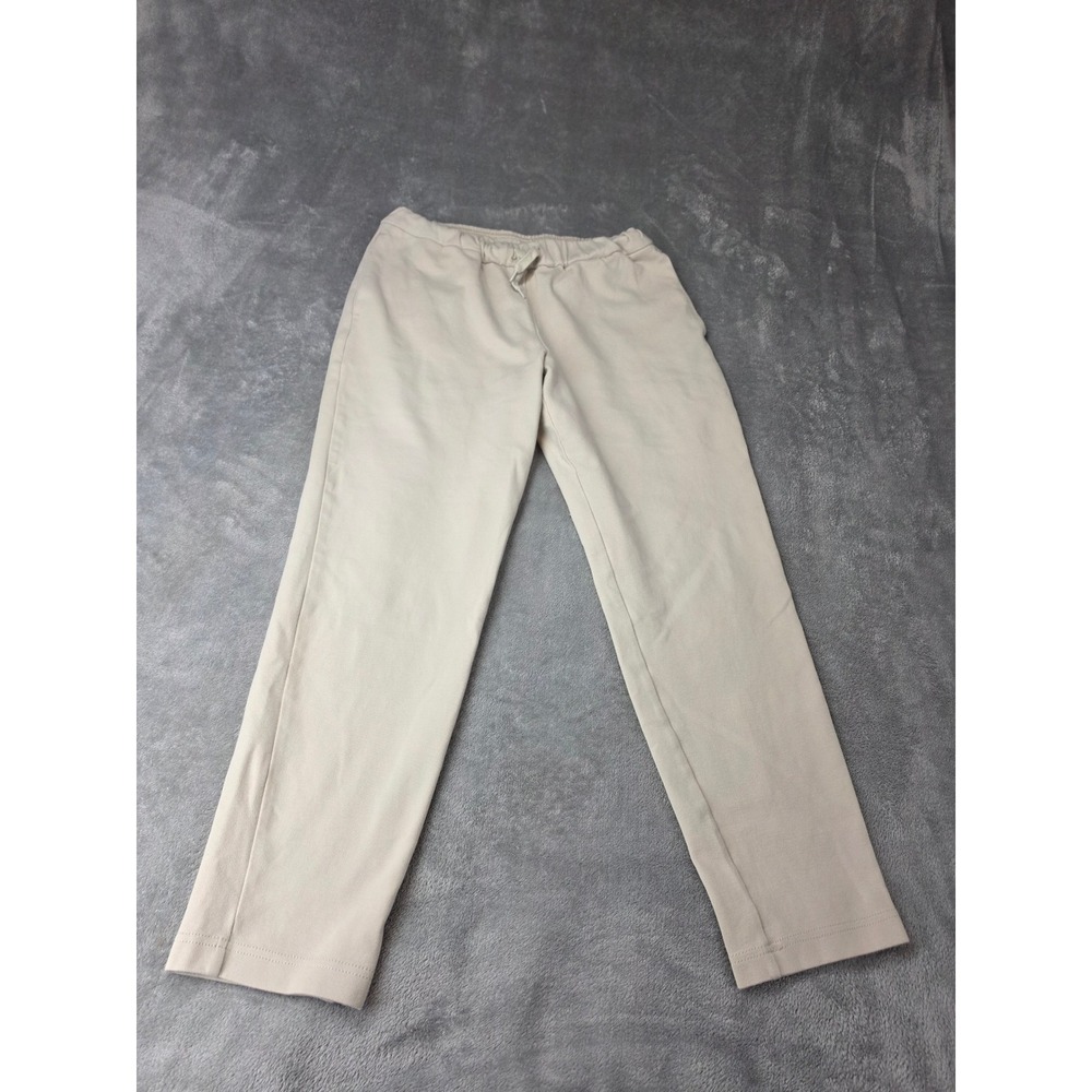 Levis Womens Knit Straight Leg Pants Beige Tan Elastic Waist Drawstring Small